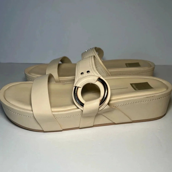 Dolce Vita Womens CICILY Cream Sandals Women’s Size 11 Summer Slides - Picture 4 of 13